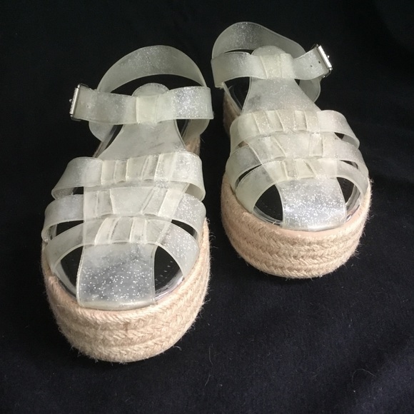 Circus Sam Edelman Glitter Jelly Flat form Sandals Size 8 - Picture 5 of 5